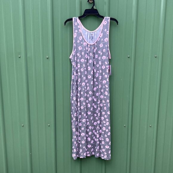 Sleeveless Soft Knit Midi Chemise Sleep Lounge Pajama Nightgown Size XL - Picture 2 of 8